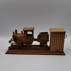 Wooden Train Music Box Plays "I Have Been Working On The Railroad Moves Works